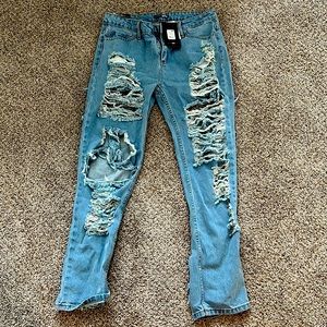Fashion Nova Boyfriend Ripped Jeans